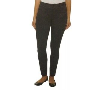 DKNY Jeans Women's XL Zip Ponte Pants Slim Straight Leg Stretch Grey Houndstooth